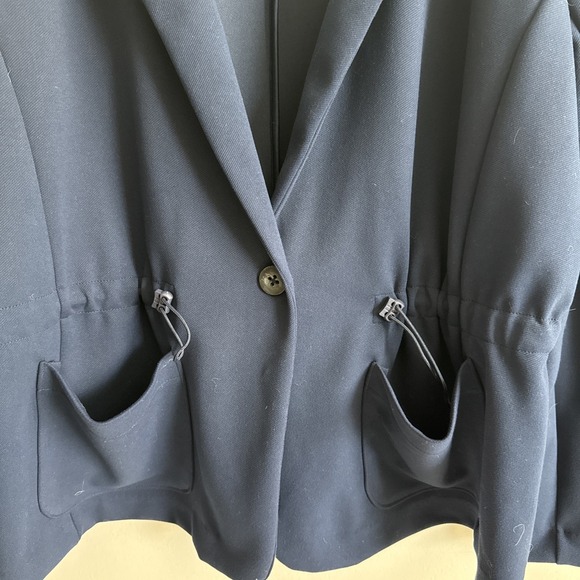 NWT Liz Claiborne Womens Blue Blazer Jacket XL Career Oversized Office Academia - Picture 2 of 12